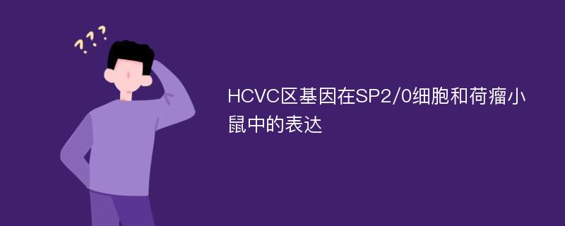 HCVC区基因在SP2/0细胞和荷瘤小鼠中的表达
