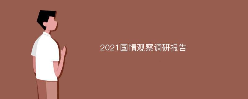 2021国情观察调研报告