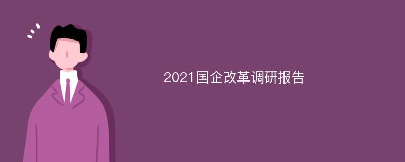 2021国企改革调研报告